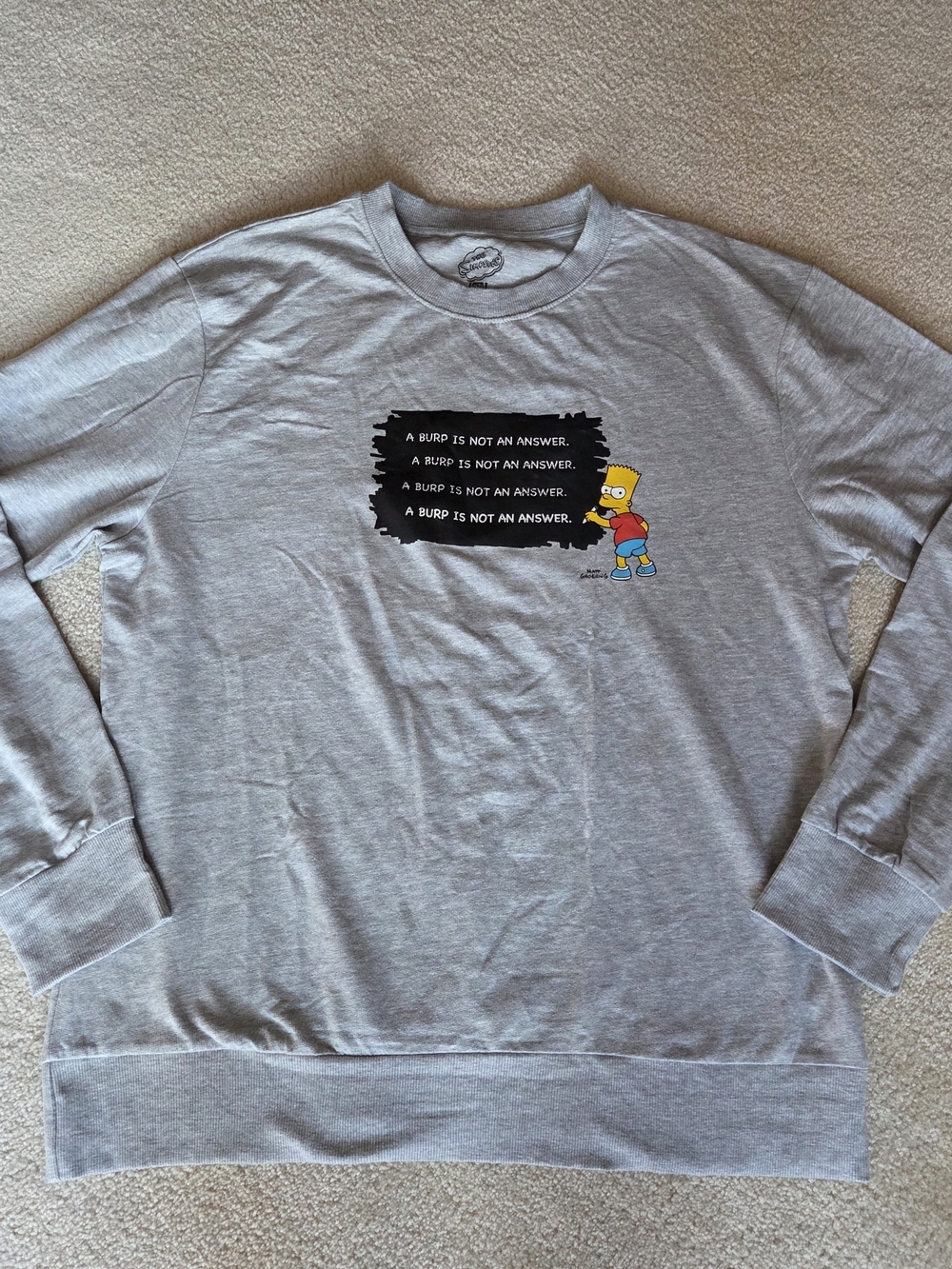 The Simpsons Bart Crewneck Long Sleeve - XL